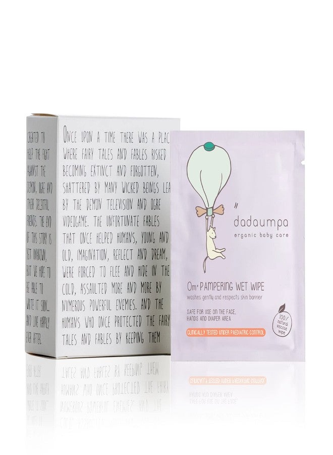 Dadaumpa Box Of 8 Individually Wrapped Sensitive Baby Wet Wipes, with Marigold and Almond Organic Oils - - Made in Italy with 100% Recycled Packaging - Image 1